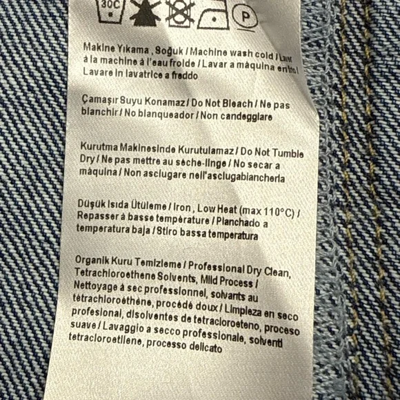 Exquise Aleron Wide Leg Jeans Womens 6 High Rise Button Sailor Blue Denim - Picture 7 of 12